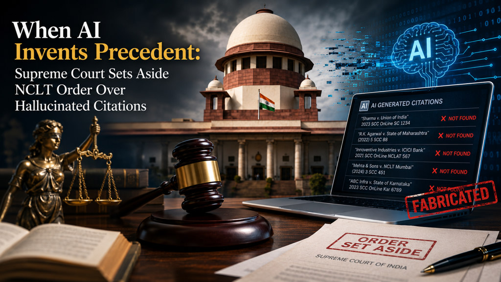When AI Invents Precedent: Supreme Court Sets Aside NCLT Order Over Hallucinated Citations